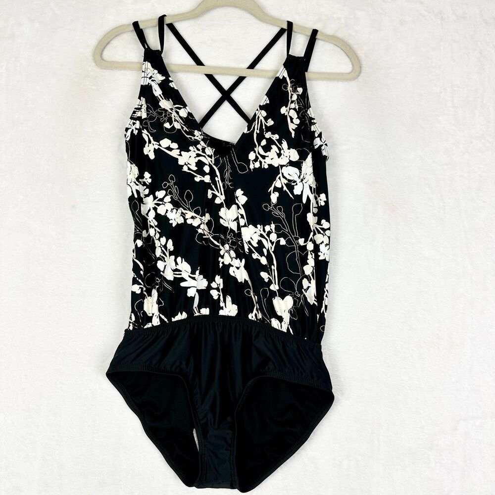 Antonio Melani One Piece Swimsuit Floral Size Small NWT